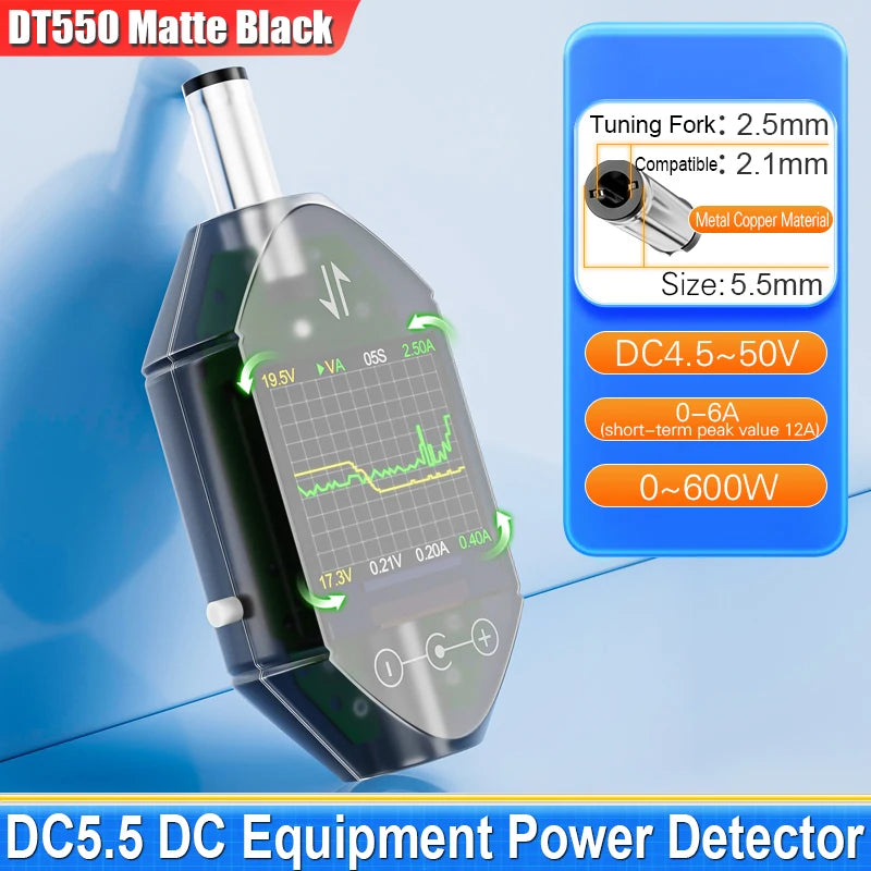 Matte Black Color 600W DC Power Meter Voltage And Current Tester