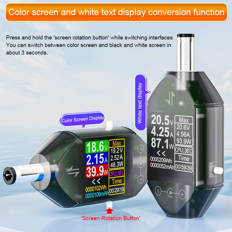 600W DC Power Meter Voltage And Current Tester