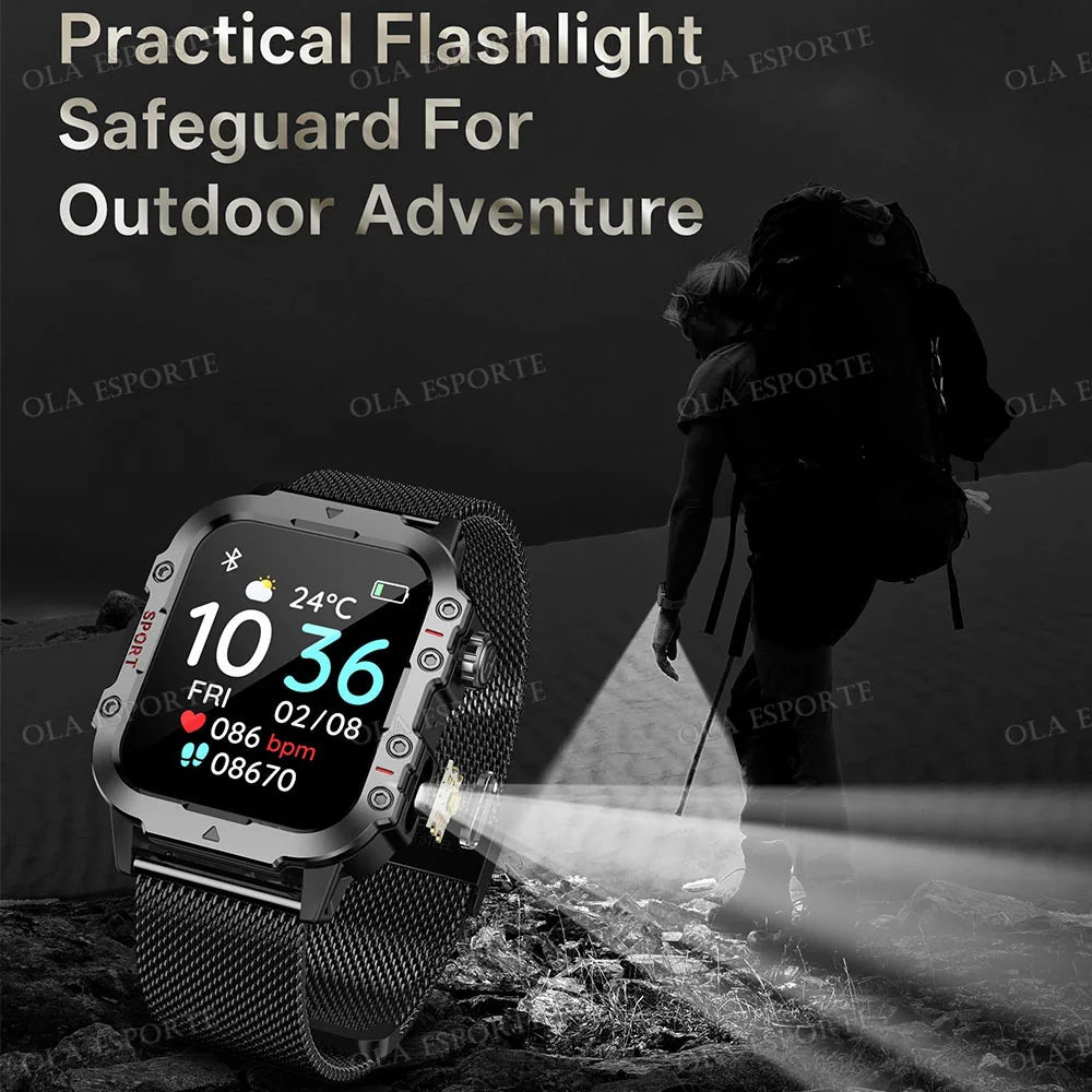 Military Smart Watch for Men IP67 Waterproof