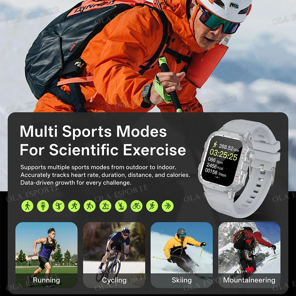 Military Smart Watch for Men IP67 Waterproof